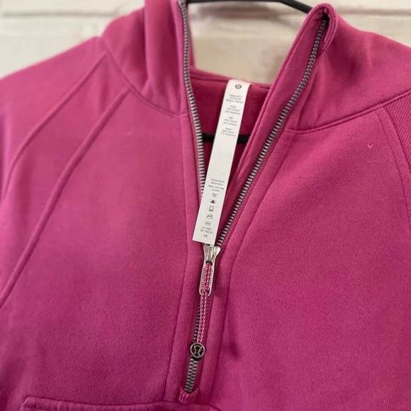 Lululemon Scuba Oversized Half Zip Hoodie XS/S Raspberry Pink - Picture 3 of 4